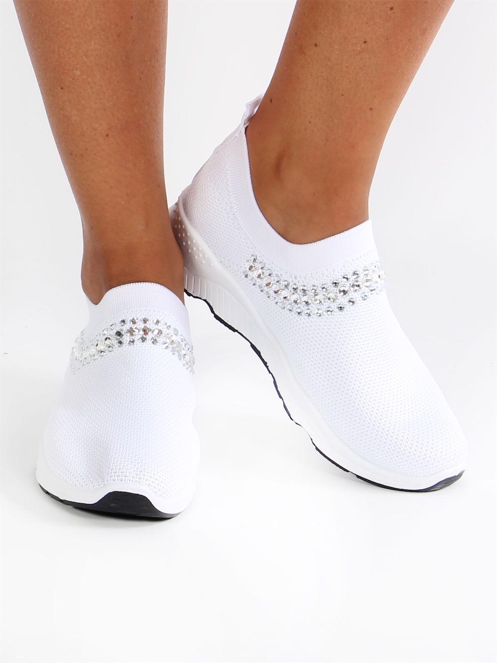 Mimi - Sorte sokkesneakers med similisten